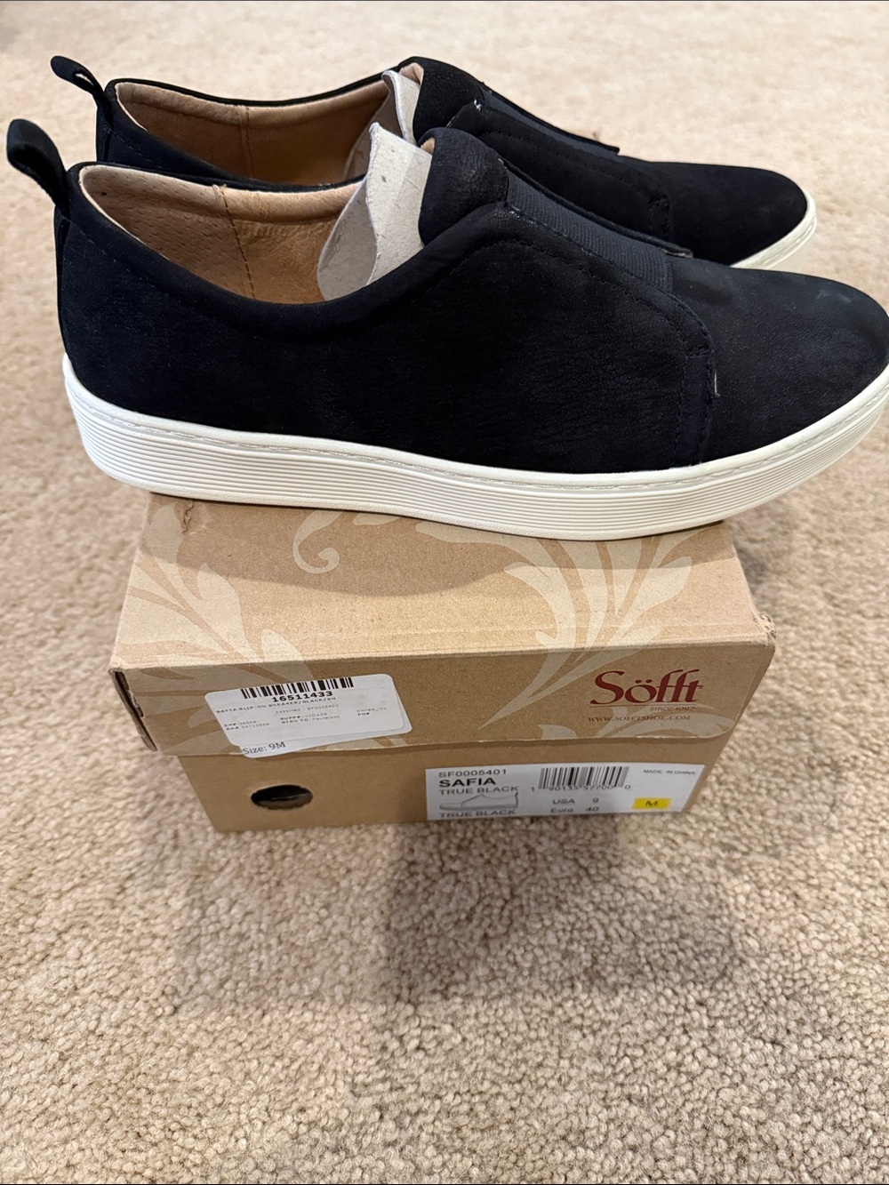 Sofft Sofia Women’s Black Slip-On Sneaker